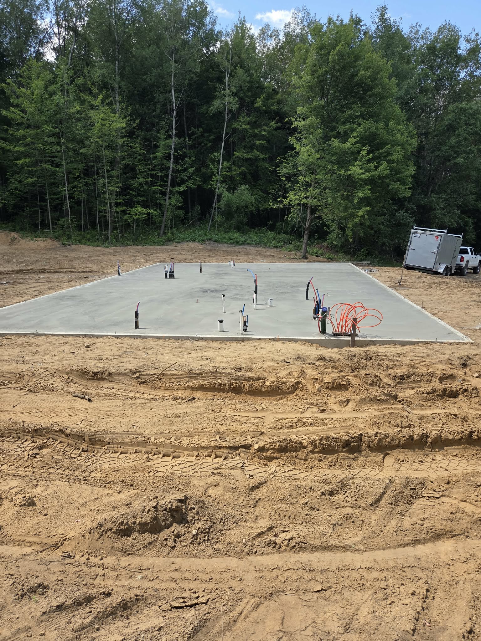 Concrete slab foundation